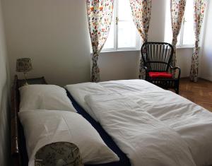 Postel nebo postele na pokoji v ubytování 95m²-Apartment Tunnel