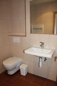 Koupelna v ubytování Vysokohorský apartmán Cihlářka