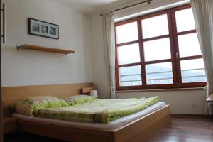 Postel nebo postele na pokoji v ubytování Vysokohorský apartmán Cihlářka