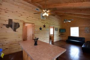 TV a/nebo společenská místnost v ubytování River Bluff Cabins