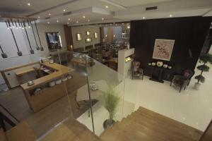 an overhead view of a lobby of a store at The Seven Hotel in Casablanca