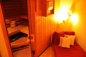Tempat tidur dalam kamar di Hotel Soliva