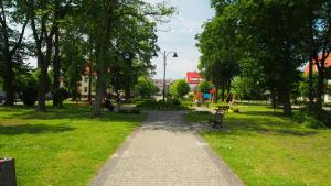 Vonkajšia záhrada v ubytovaní Dom w Wieleniu