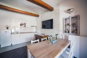 Dapur atau dapur kecil di Apartmany U Papoušků