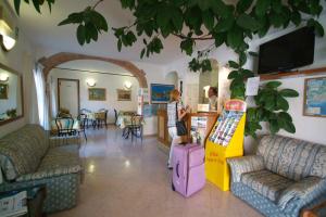 TV a/nebo společenská místnost v ubytování Hotel Anselmi