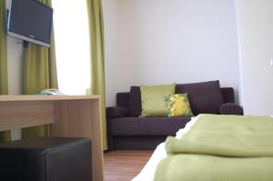 TV a/nebo společenská místnost v ubytování Gasthof Linden & Wildkräuterhotel