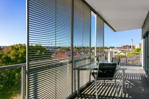 a view from inside a window of a building at Quest on Rheola in Perth