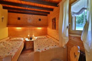 Postel nebo postele na pokoji v ubytování Ferienhaus Mitterdorf