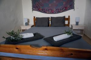 Postel nebo postele na pokoji v ubytování Ferienhaus Oleander