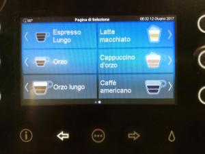 a close up of a cell phone screen with a menu at Hotel Mucciolini in Castrocaro Terme