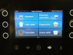 a close up of a cell phone screen with cups of coffee at Hotel Mucciolini in Castrocaro Terme