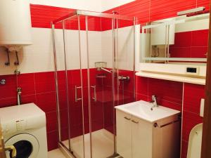 Koupelna v ubytování Apartment Leonardo