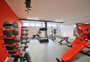 Fitness centrum a/nebo fitness zařízení v ubytování Grey & Green Apartments