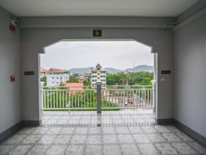 班约克哈尼酒店的阳台或露台