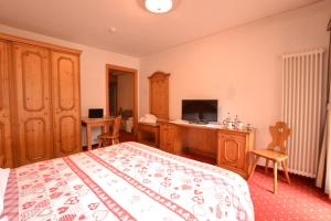 TV a/nebo společenská místnost v ubytování Hotel La Montanina