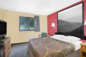 Ein Bett oder Betten in einem Zimmer der Unterkunft Super 8 by Wyndham Roanoke VA