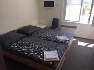 Postel nebo postele na pokoji v ubytování Vila Háj + 2 fotografie