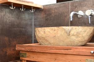 Een badkamer bij Gastenverblijf Kleinkamperfoelie