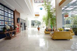 A seating area at ibis Styles Cikarang