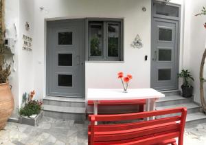 A patio or other outdoor area at Mirtos Apartments
