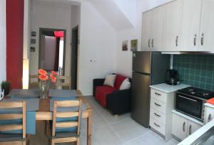 A kitchen or kitchenette at Mirtos Apartments