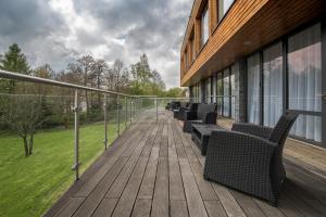 Balkón nebo terasa v ubytování Greensgate Hotel Dýšina