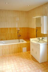 Ett badrum på Penzion Marion