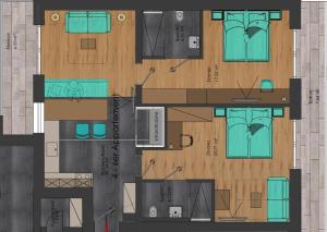 Plán poschodí v ubytovaní St. Florian Appartements