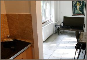Televízia a/alebo spoločenská miestnosť v ubytovaní White & Quiet Apartment House