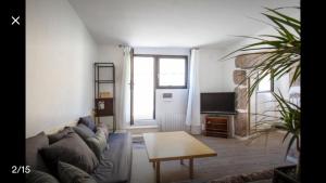 A television and/or entertainment centre at Apartament El Pou