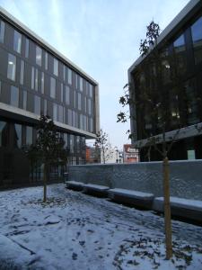 Jugendherberge Stuttgart Neckarpark взимку