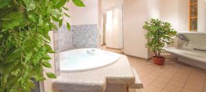 Koupelna v ubytování Appartementhotel Hechenberg + 37 fotografií