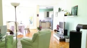 a living room with two chairs and a television at Apartment Nano in Šibenik