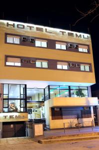 a large building with a lot of windows at Hotel Temu in Villa Carlos Paz