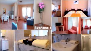 a collage of photos of a bathroom and a room at Apartmani Biočić in Split +37 photos