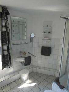 Ein Badezimmer in der Unterkunft Dithmarscher Haus