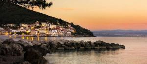 a town on the shore of a body of water at Apartment D&J in Mošćenička Draga +12 photos