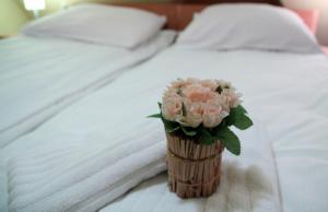 Posteľ alebo postele v izbe v ubytovaní ZAKOsunflower