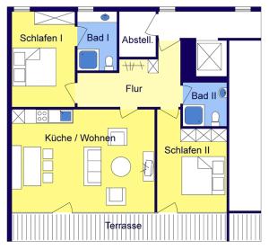 Půdorys ubytování Apartments Susanne