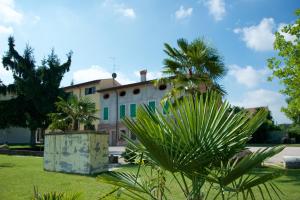 ein Haus mit Palmen davor in der Unterkunft Agriturismo Albarello in Sona