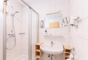 Koupelna v ubytování Hotel Bavaria