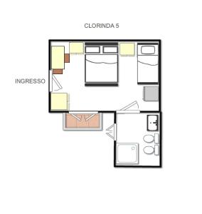 Půdorys ubytování Clorinda - Immobilevante