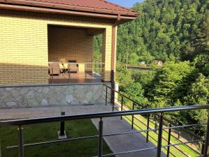 a view of a balcony of a house at Aurora Villas in Dilijan