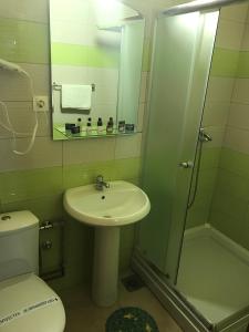 Koupelna v ubytování Hotel Portal