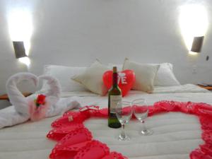 Postel nebo postele na pokoji v ubytování Entre Sombreros