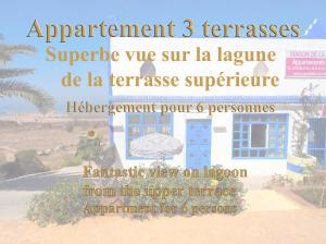 a sign that reads apartment transfers suppose we our la league de la franchise supreme at Maison de la Lagune in Oualidia