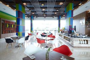 A seating area at ibis Styles Cikarang