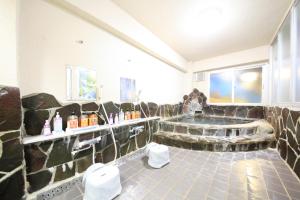 Ruang duduk di Minshuku Fukufuji