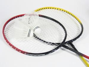 two tennis rackets sitting next to each other at Guesthouse Edelnice in Gornja Trepča