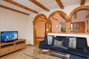 TV a/nebo společenská místnost v ubytování Chalet Felderhof